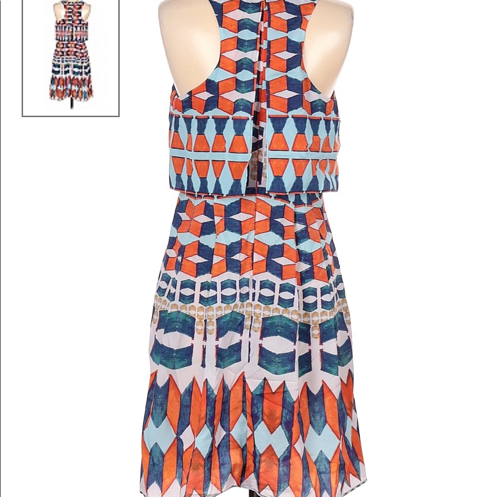 Jessica Simpson Geometric Print Color Block Dress - image 2